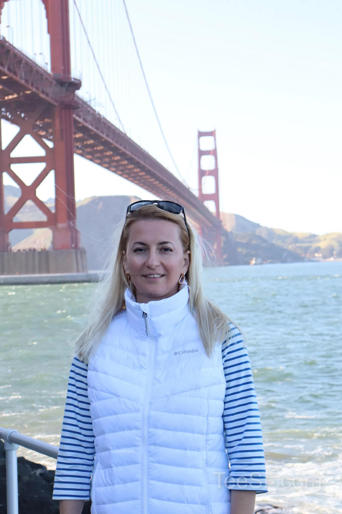 golden Gate Bridge Waterfront Portrait during a Stripe Sessions 2026 visit in San Francisco.